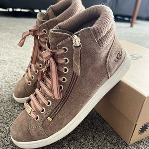 UGG Olive High Top Sneaker. Size 7